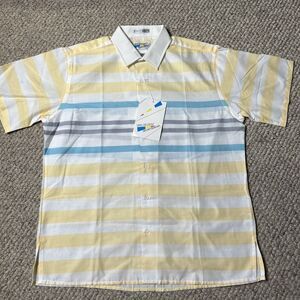 Vintage Van Heusen Sportswear Button Up Shirt Men’s Large Stripes 80’s 90’s